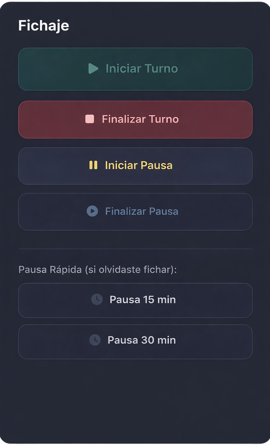 Fichaje en Tiempo Real